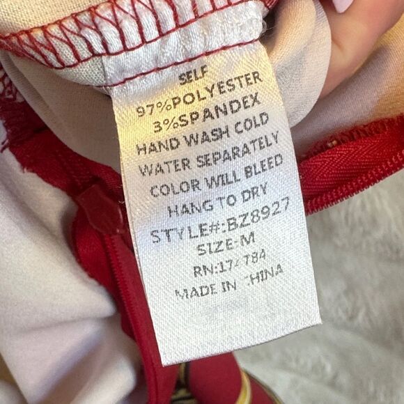 Baroque Print Red Pants - Picture 7 of 8